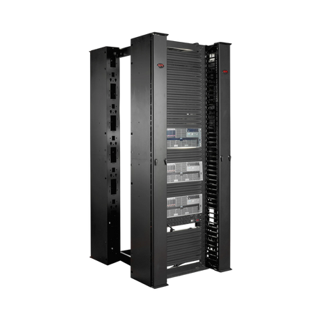 APC Performance, Vertical Cable Manager for 2 & 4 Post Racks, 84"H x 10"W, Single-Sided with Door — Being Shipped