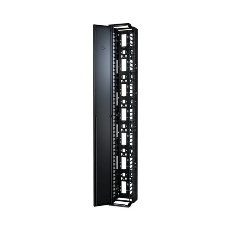 APC Performance, Vertical Cable Manager for 2 & 4 Post Racks, 84"H x 10"W, Single-Sided with Door — Being Shipped