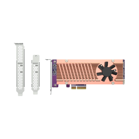 QNAP Dual M.2 22110/2280 PCIe Gen3 x4 NVMe SSD Expansion Card — Being Shipped
