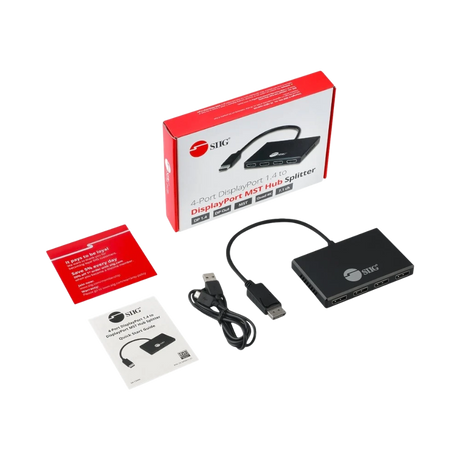 SIIG 8K 1x4 DisplayPort 1.4 to DisplayPort MST Hub Splitter — Being Shipped