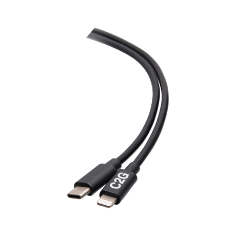 C2G 6ft USB-C to Lightning Sync & Charging Cable (Black) — Being Shipped