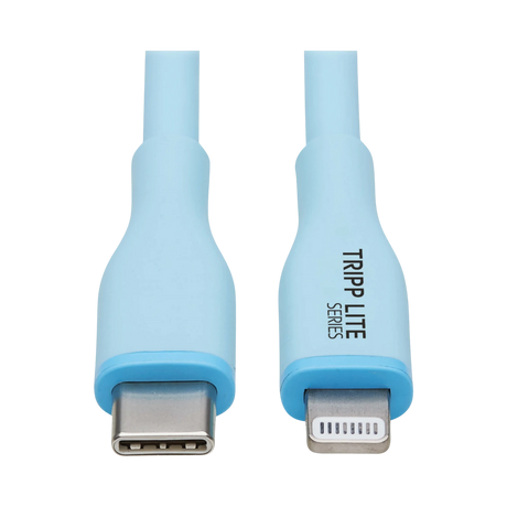 Tripp Lite 3ft USB-C to Lightning Antibacterial Charging Cable (Blue) — Being Shipped
