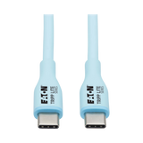 Tripp Lite Safe-IT USB-C Antibacterial 6 ft Cable Light Blue — Being Shipped
