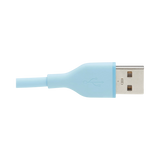 Tripp Lite Safe-IT 3ft USB-A to USB-C Antibacterial Cable (Light Blue) — Being Shipped