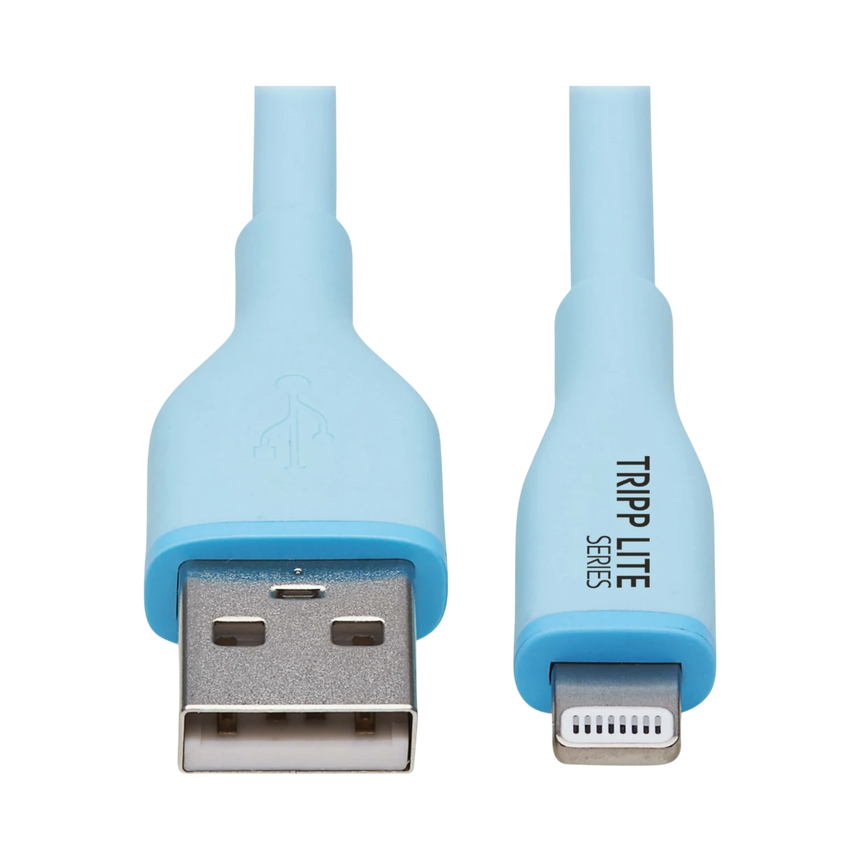 Tripp Lite Safe-IT 6ft USB-A to Lightning Antibacterial Cable (Blue) — Being Shipped