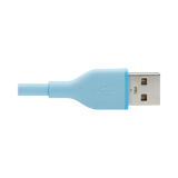 Tripp Lite Safe-IT 6ft USB-A to Lightning Antibacterial Cable (Blue) — Being Shipped