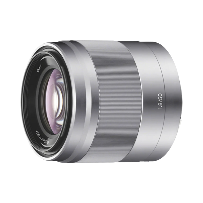 Sony E 50mm f/1.8 OSS APS-C Prime Lens with Optical Stabilization (Silver) — Being Shipped