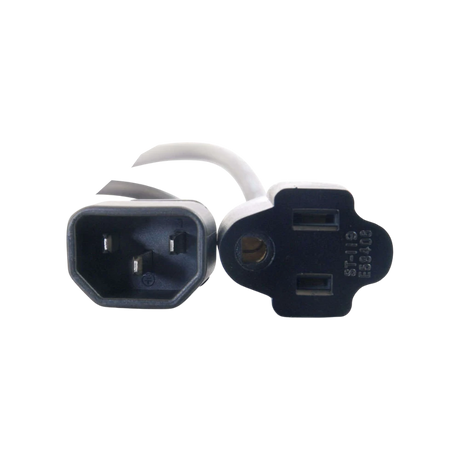 C2G 2ft 16 AWG IEC320C14 to NEMA 5-15R Monitor Power Adapter Cord — Being Shipped