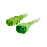 C2G 10ft 14AWG Power Cord for PDU to Server Connection (Green) — Being Shipped