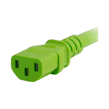 C2G 10ft 14AWG Power Cord for PDU to Server Connection (Green) — Being Shipped