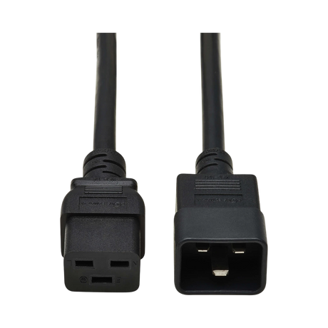 Tripp Lite Power Extension Cord, C19 to C20, Heavy-Duty, 15A, 250V, 14 AWG, 15 ft. (4.6 m), Black — Being Shipped