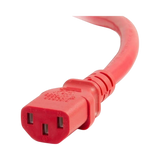 C2G 6ft (1.8m) 14AWG Power Cord (IEC320C14 to IEC320C13) Red — Being Shipped