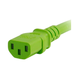 C2G 5ft (1.5m) 14AWG Power Cord (IEC320C14 to IEC320C13) Green — Being Shipped