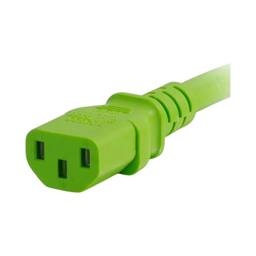 C2G 5ft (1.5m) 14AWG Power Cord (IEC320C14 to IEC320C13) Green — Being Shipped