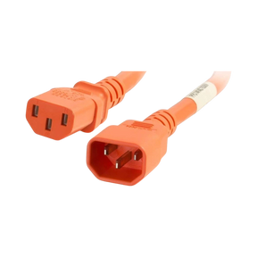 C2G 5ft (1.5m) 14AWG Power Cord (IEC320C14 to IEC320C13) Orange — Being Shipped
