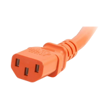 C2G 5ft (1.5m) 14AWG Power Cord (IEC320C14 to IEC320C13) Orange — Being Shipped