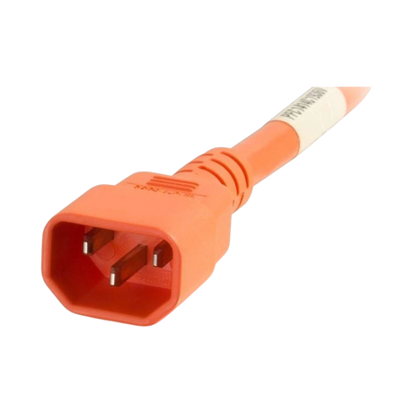 C2G 5ft (1.5m) 14AWG Power Cord (IEC320C14 to IEC320C13) Orange — Being Shipped