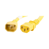 C2G 4ft (1.2m) 14AWG Power Cord (IEC320C14 to IEC320C13) Yellow — Being Shipped