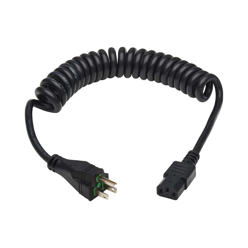 Tripp Lite  Safe-IT Antibacterial Hospital-Grade Power Cord, 5-15P to C13, 13A, 125V, 16 AWG, Black, 8ft — Being Shipped