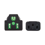 Tripp Lite  Safe-IT Antibacterial Hospital-Grade Power Cord, 5-15P to C13, 13A, 125V, 16 AWG, Black, 8ft — Being Shipped