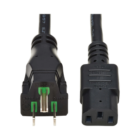 Tripp Lite  Safe-IT Antibacterial Hospital-Grade Power Cord, 5-15P to C13, 13A, 125V, 16 AWG, Black, 8ft — Being Shipped