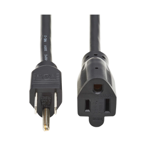 Tripp Lite Power Extension Cord, NEMA 5-15P to NEMA 5-15R - 13A, 120V, 16 AWG, 1 ft. (0.3 m), Black — Being Shipped