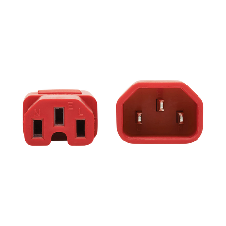 Tripp Lite Power Cord C14 to C15 - Heavy-Duty, 15A, 250V, 14 AWG, 6 ft. (1.83 m), Red — Being Shipped
