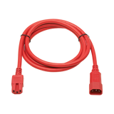 Tripp Lite Power Cord C14 to C15 - Heavy-Duty, 15A, 250V, 14 AWG, 6 ft. (1.83 m), Red — Being Shipped
