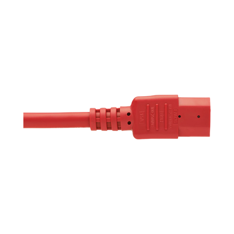 Tripp Lite Power Cord C14 to C15 - Heavy-Duty, 15A, 250V, 14 AWG, 6 ft. (1.83 m), Red — Being Shipped