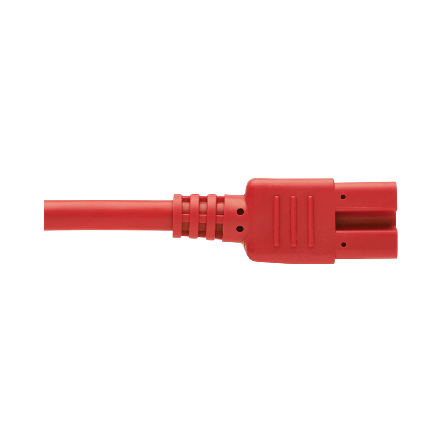 Tripp Lite Power Cord C14 to C15 - Heavy-Duty, 15A, 250V, 14 AWG, 6 ft. (1.83 m), Red — Being Shipped