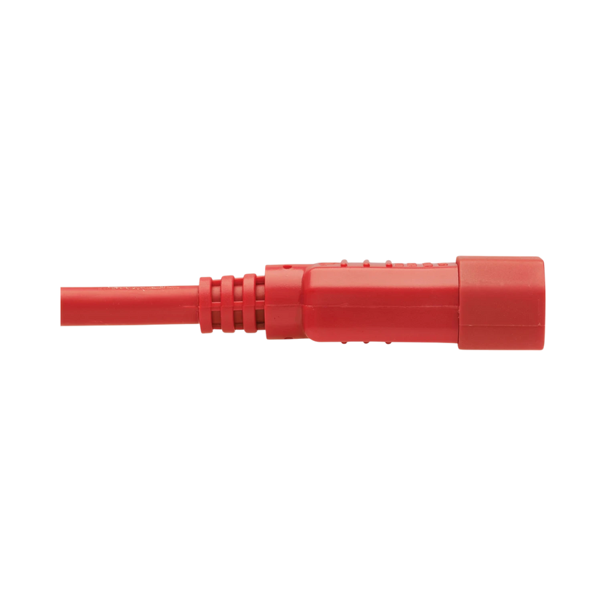Tripp Lite Power Cord C14 to C15 - Heavy-Duty, 15A, 250V, 14 AWG, 6 ft. (1.83 m), Red — Being Shipped