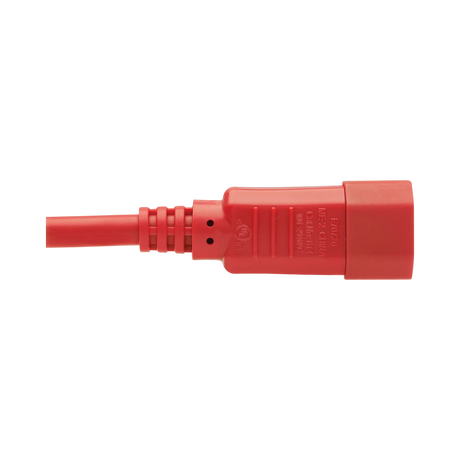 Tripp Lite Power Cord C14 to C15 - Heavy-Duty, 15A, 250V, 14 AWG, 6 ft. (1.83 m), Red — Being Shipped