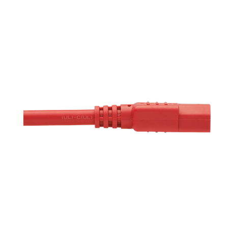 Tripp Lite Power Cord C14 to C15 - Heavy-Duty, 15A, 250V, 14 AWG, 6 ft. (1.83 m), Red — Being Shipped