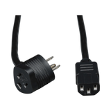 Tripp Lite Piggyback Extension Cord, NEMA 5-15P/5-15R to C13, 13A, 125V, 16 AWG, 6ft. (1.83 m), Black — Being Shipped