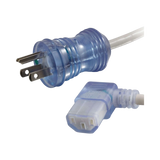C2G 8ft (2.4m) 16 AWG Hospital Grade Power Cord (NEMA 5-15P to IEC320C13R) Gray with Clear Connectors — Being Shipped