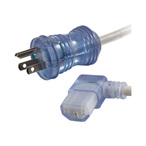 C2G 8ft (2.4m) 16 AWG Hospital Grade Power Cord (NEMA 5-15P to IEC320C13R) Gray with Clear Connectors — Being Shipped