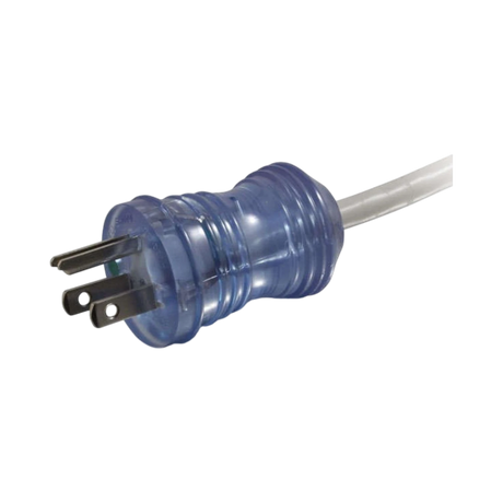 C2G 8ft (2.4m) 16 AWG Hospital Grade Power Cord (NEMA 5-15P to IEC320C13R) Gray with Clear Connectors — Being Shipped