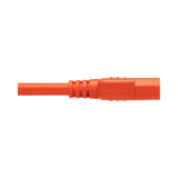 Tripp Lite Power Cord C14 to C15, Heavy-Duty, 15A, 250V, 14 AWG, 6 ft. (1.83 m), Orange — Being Shipped