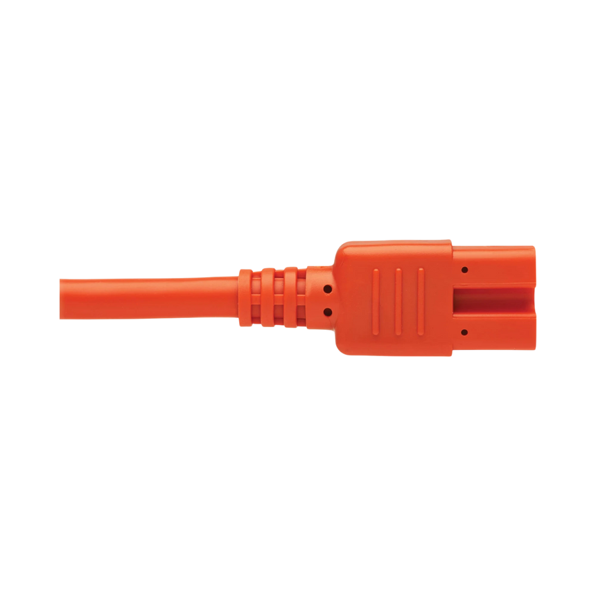 Tripp Lite Power Cord C14 to C15, Heavy-Duty, 15A, 250V, 14 AWG, 6 ft. (1.83 m), Orange — Being Shipped