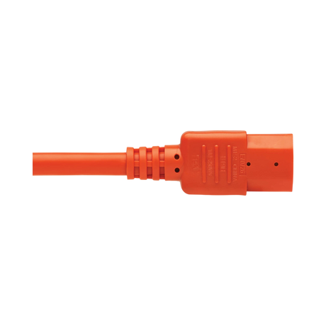 Tripp Lite Power Cord C14 to C15, Heavy-Duty, 15A, 250V, 14 AWG, 6 ft. (1.83 m), Orange — Being Shipped
