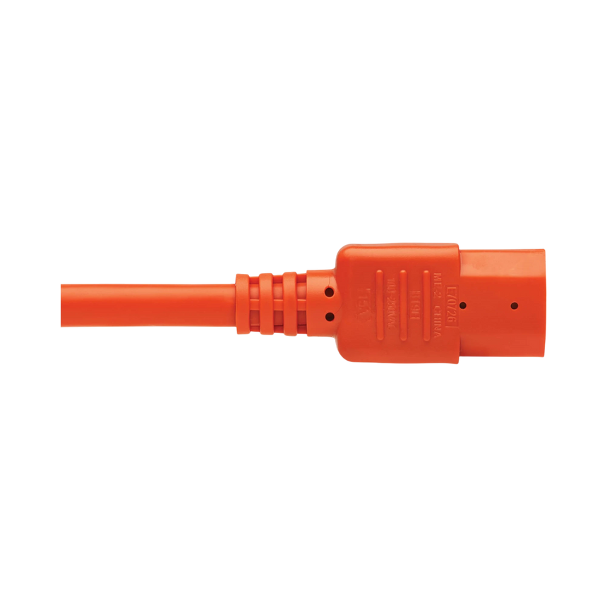 Tripp Lite Power Cord C14 to C15, Heavy-Duty, 15A, 250V, 14 AWG, 6 ft. (1.83 m), Orange — Being Shipped