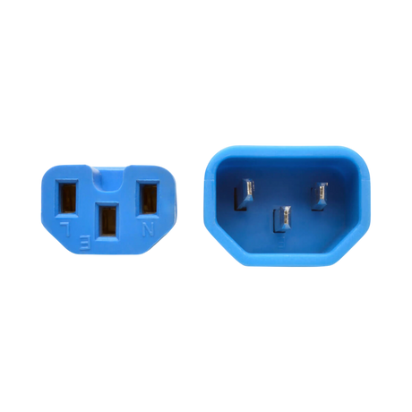 Tripp Lite Power Cord C14 to C15 Heavy-Duty, 15A, 250V, 14 AWG, 3 ft. (0.91 m), Blue — Being Shipped