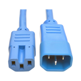Tripp Lite Power Cord C14 to C15 Heavy-Duty, 15A, 250V, 14 AWG, 3 ft. (0.91 m), Blue — Being Shipped