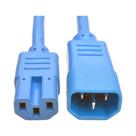 Tripp Lite Power Cord C14 to C15 Heavy-Duty, 15A, 250V, 14 AWG, 3 ft. (0.91 m), Blue — Being Shipped