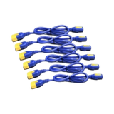 APC Power Cord Kit (6 ea), Locking, C13 to C14, 0.6m (2ft), North America, Blue — Being Shipped