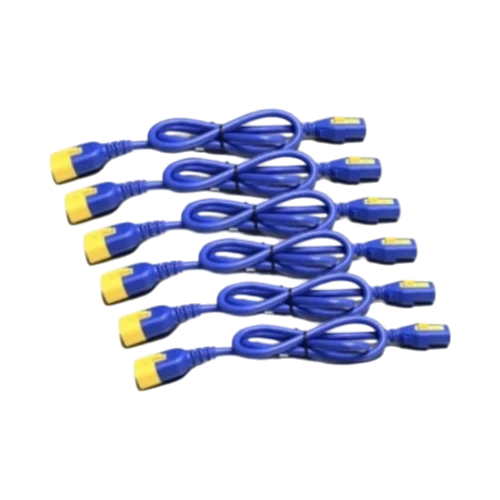 APC Power Cord Kit (6 ea), Locking, C13 to C14, 0.6m (2ft), North America, Blue — Being Shipped