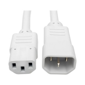 Tripp Lite Heavy-Duty PDU Power Cord, C13 to C14, 15A, 250V, 14 AWG, 6 ft. (1.83 m), White — Being Shipped