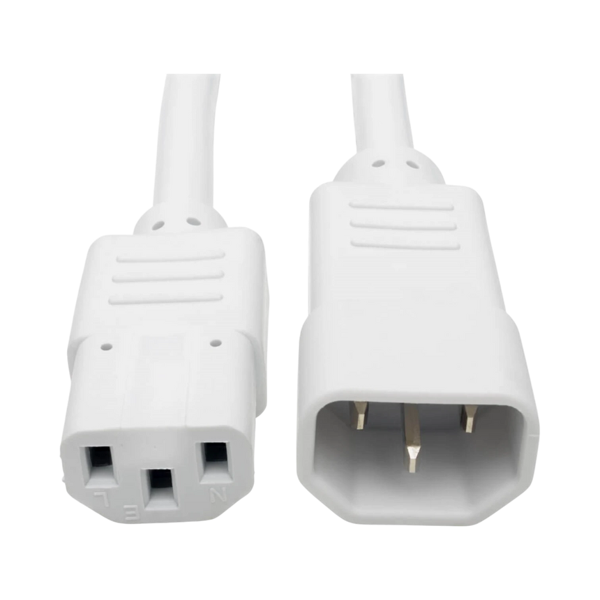 Tripp Lite Heavy-Duty PDU Power Cord, C13 to C14, 15A, 250V, 14 AWG, 6 ft. (1.83 m), White — Being Shipped