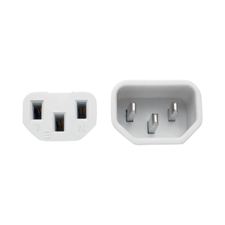 Tripp Lite Heavy-Duty PDU Power Cord, C13 to C14, 15A, 250V, 14 AWG, 6 ft. (1.83 m), White — Being Shipped