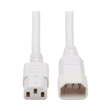 Tripp Lite Heavy-Duty PDU Power Cord, C13 to C14, 15A, 250V, 14 AWG, 3 ft. (0.91 m), White — Being Shipped